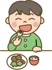 ご飯を食べる子ども