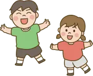 遊ぶ園児のイラスト